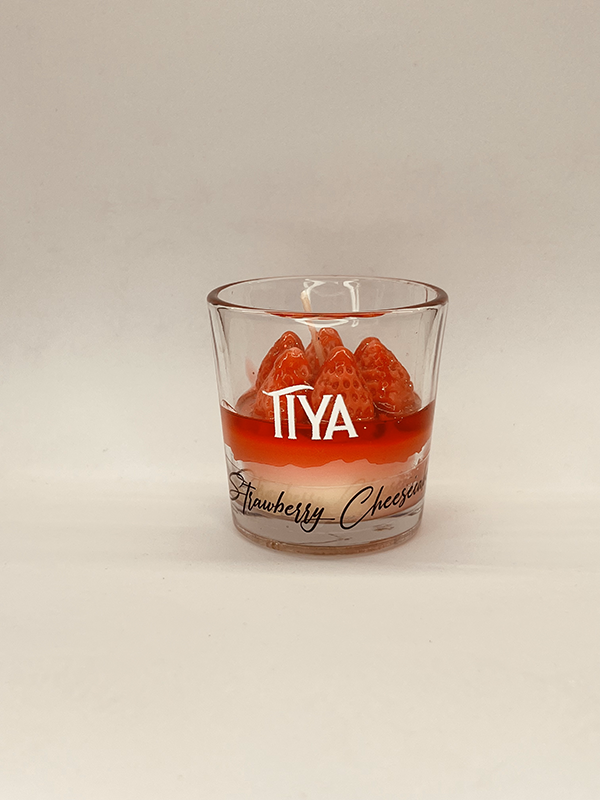 Strawberry Cheesecake- Tiya Votive Candle