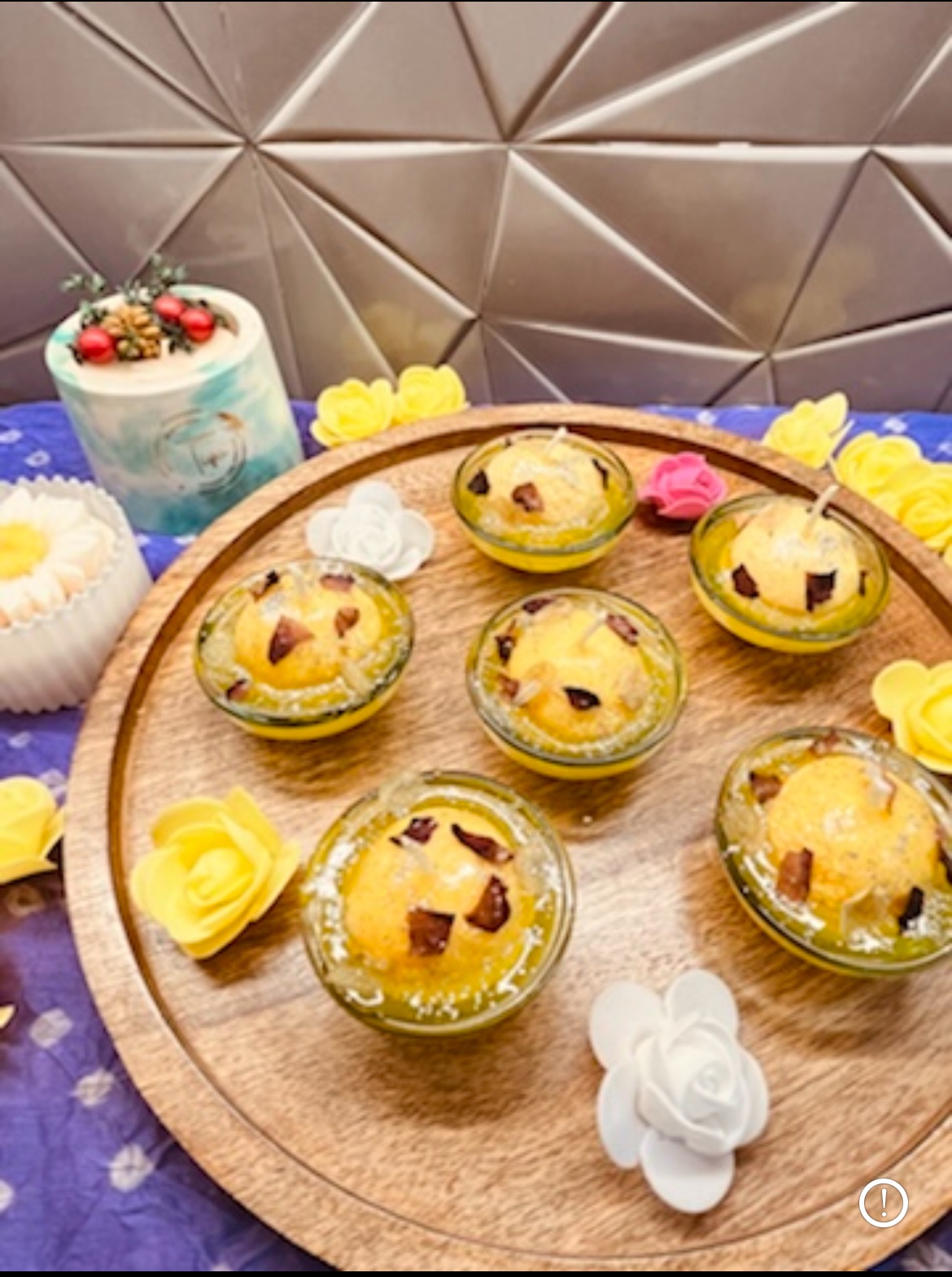 Rasgulla Mithai Candle - 1 piece