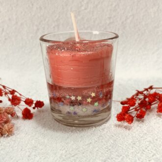 Pink Starry Votive Jar Candle