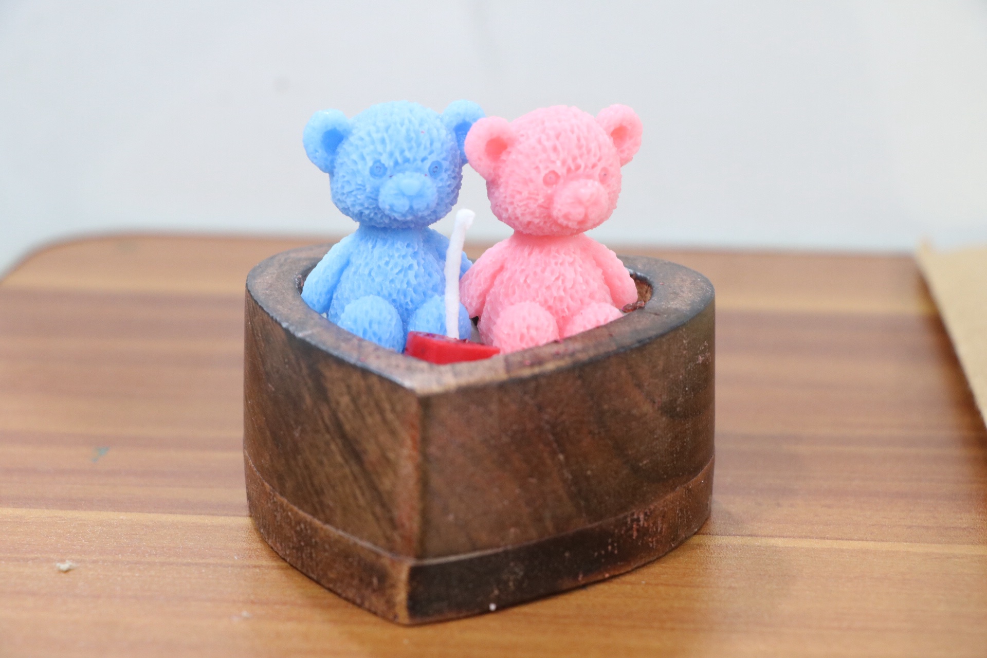 Teddy Bear Wooden Jar Candle - Image 3