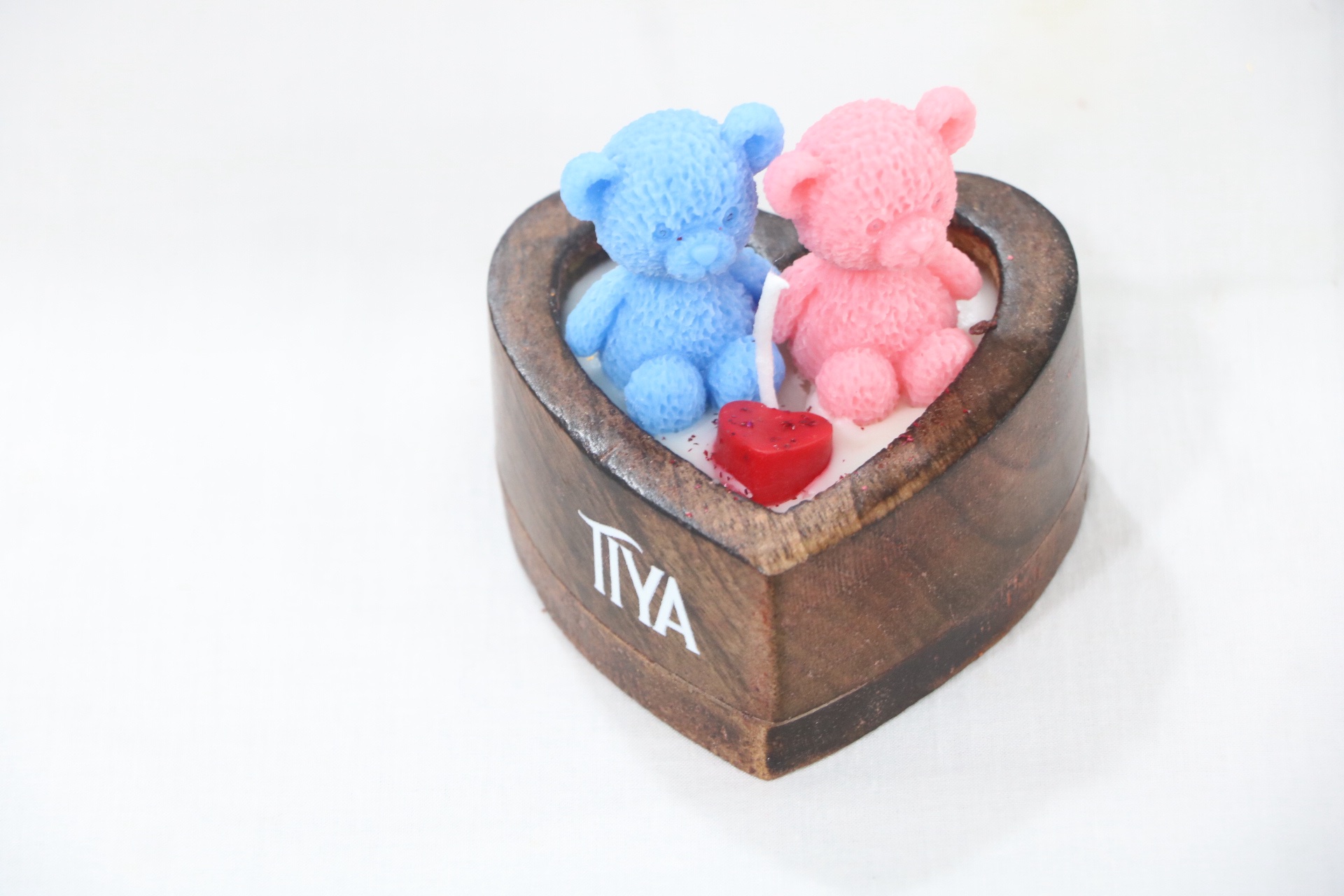 Teddy Bear Wooden Jar Candle - Image 2