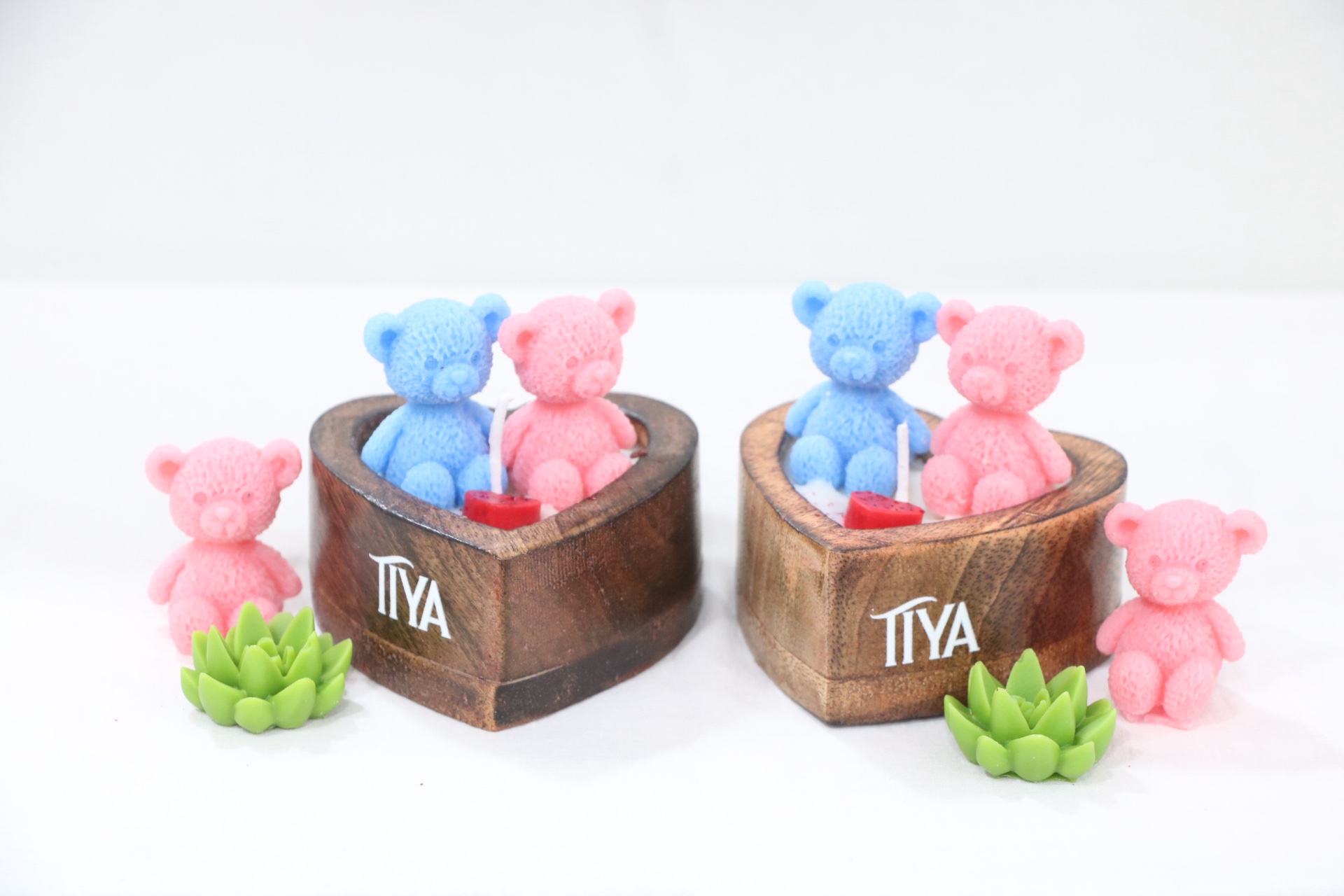 Teddy Bear Wooden Jar Candle - Image 4