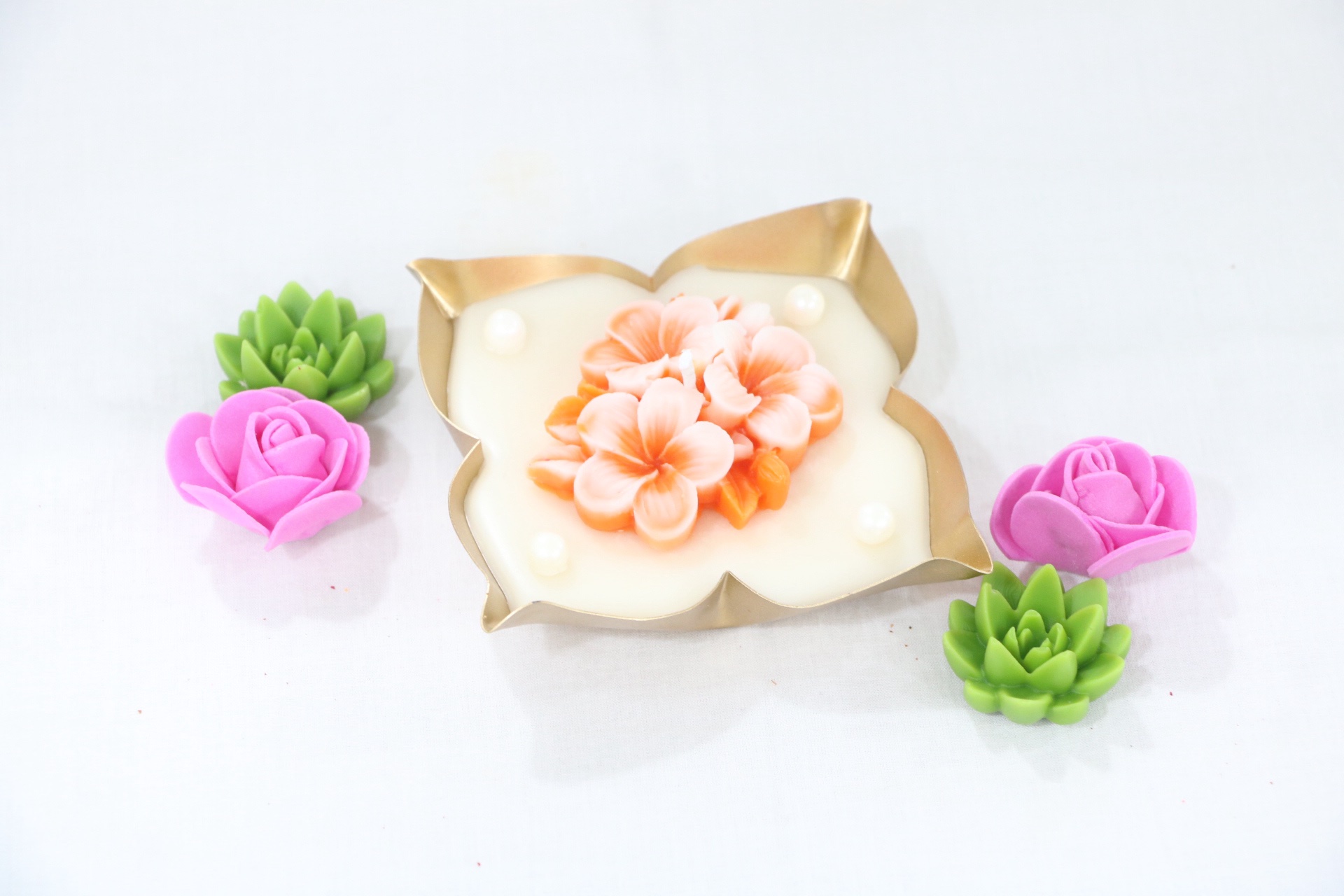 Bouquet Flower Urli Candle