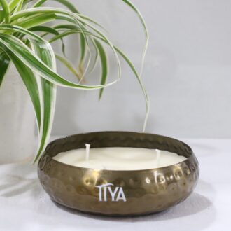 Twilight Amber Urli Candle with 3 Wicks