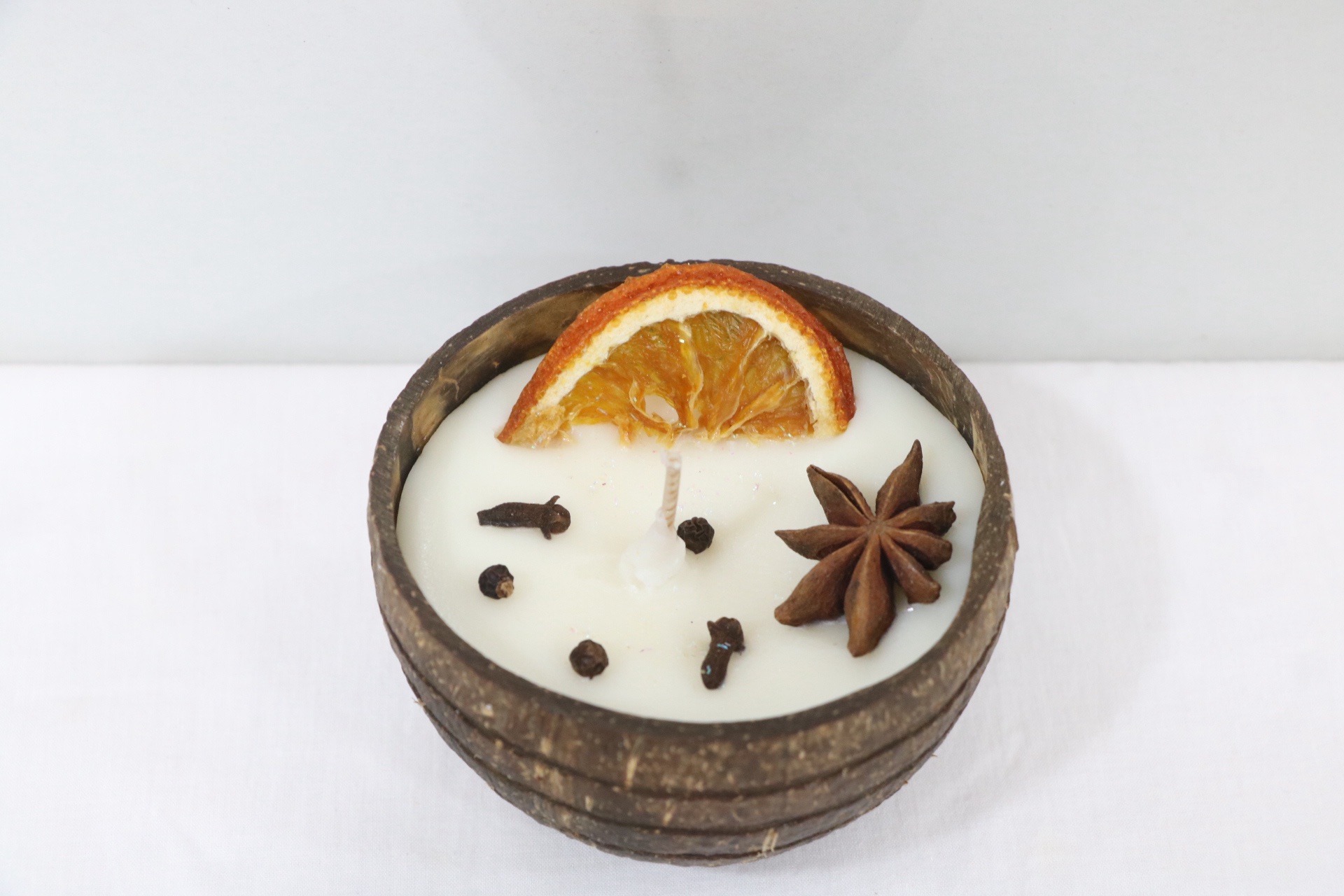 Spice Coconut Shell Candle